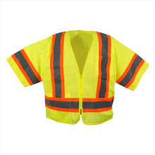 High visibility reflective mesh security safety vest for motorcycle